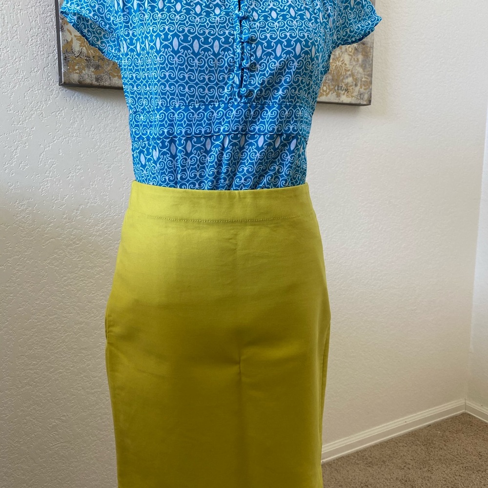 I. Crew pencil skirt light green. Size 4